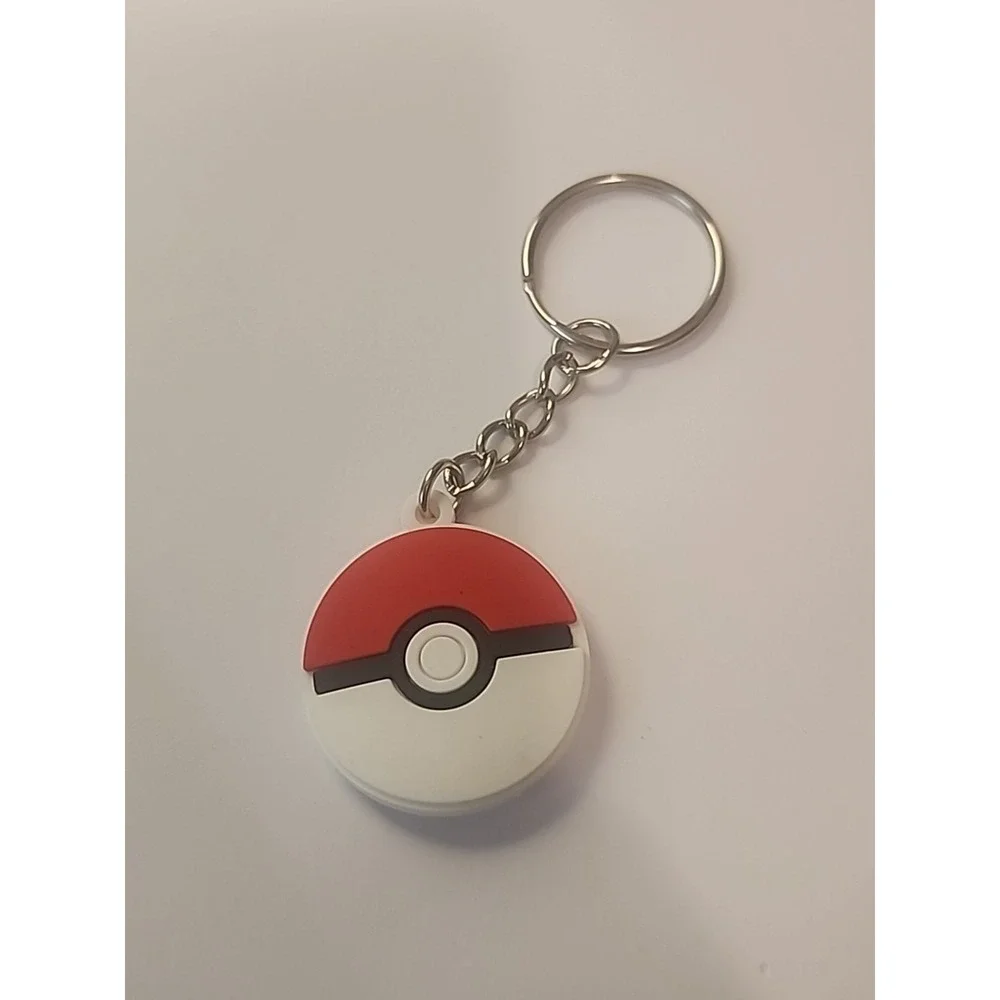 Small Pokeball‎ Pokémon 2 Sided Rubber Keychain